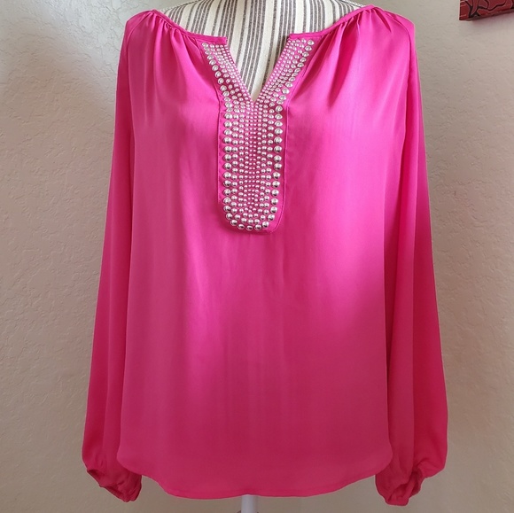 Alfani Tops - ALFANI PINK BLOUSE TUNIC SIZE 12 NWOT